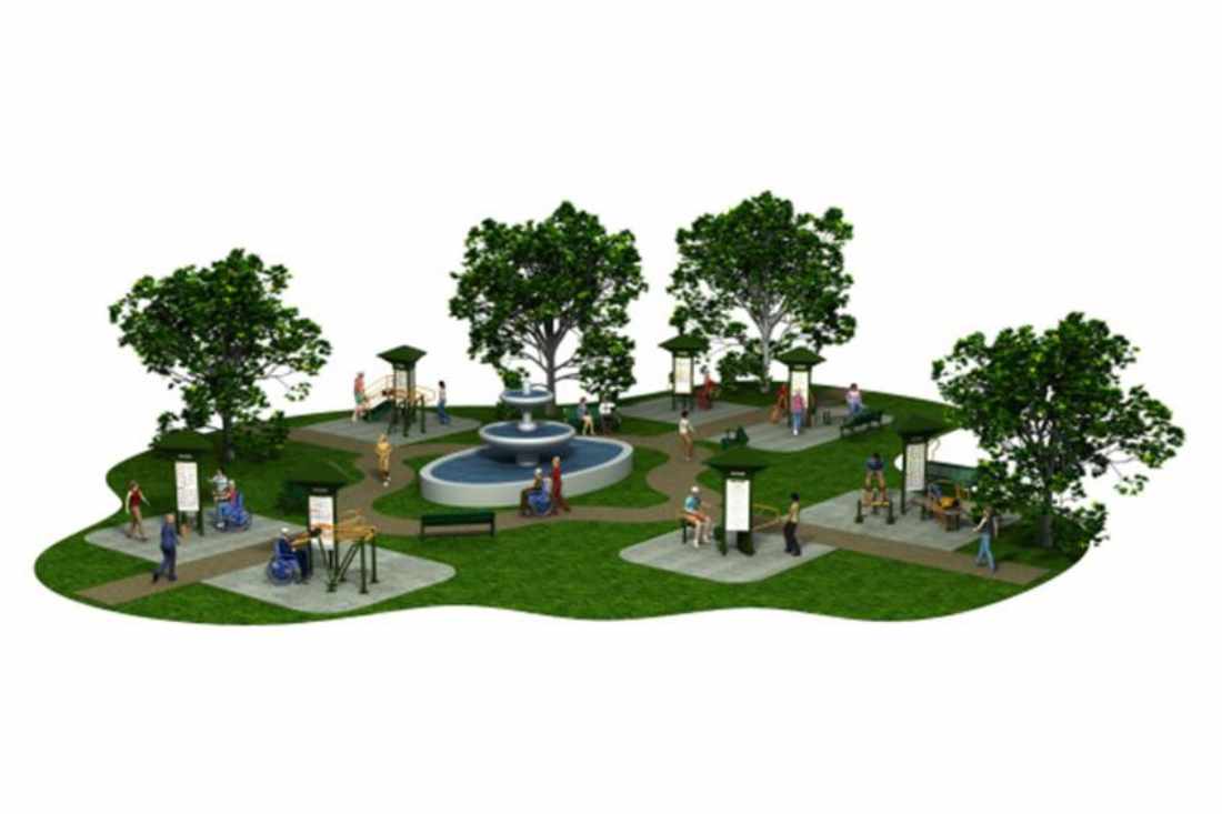 Playworld Outdoor Fitness Park for Adolescents and Adults